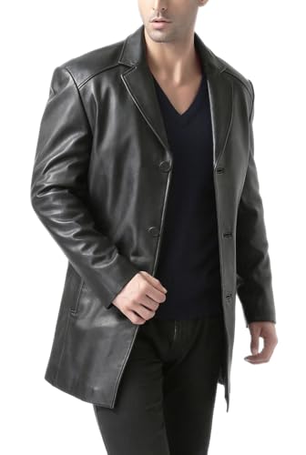 BGSD Men Alex New Zealand Lambskin Leather Car Coat (Also available in Big and Tall and Short)3