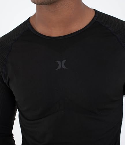 Hurley T-Shirt Thermique Homme Noir Sous-Vêtement Technique Chaud Heat