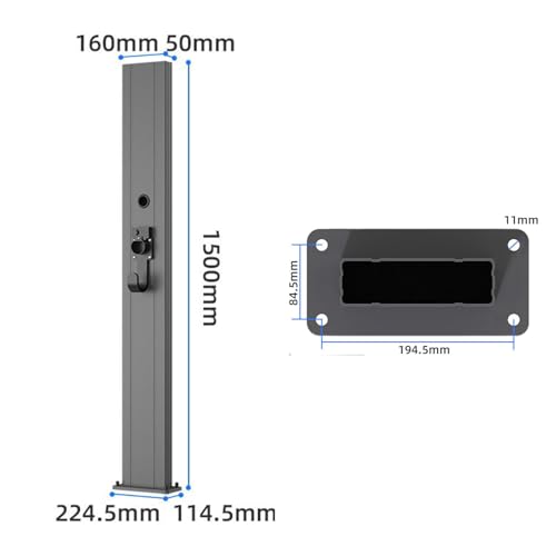 Socle extérieur 150 cm pour borne de recharge : la solution anti-intempéries - 3