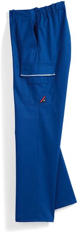 1605-559-13-44n Pantaloni da Lavoro con Parte Posteriore Elastica 245 Misto Tessuto Blu Reale 44n