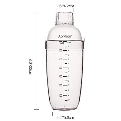 Cheeren 2 Pcs Plastic Cocktail Shaker,Drink Mixer Boba Tea Shaker,Professional Bar Tools Set thumb #1