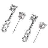 Pendientes de tuerca brillantes delicados aretes de moda con textura de aleación adecuados para varias ocasiones