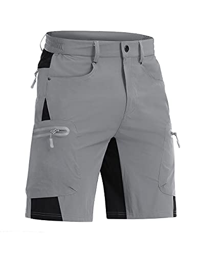 CRYSULLY Men's Hiking Cargo Shorts - Lightweight Quick Dry