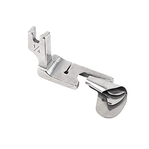 NWQSUQ 1 unids Máquina de coser de acero Dobladillo Rodillo Curling Foot 1/8"Máquina de coser Máquina de coser doméstica Pie de coser Pie Hem Piets Cover