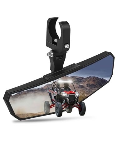 UTV Rear View Mirror, HD SXS UTV Center Mirror with Aluminum Clam...