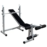 Life Line Multi Adjustable Weight Bench With Leg Curl, Leg Extension & Barbell Rack for Full Body Workout Bench, Strength Training Home Gym Equipment, LB-305 Gym Bench for Home — view 1