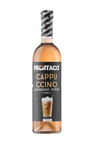 Image of Fruitaco Cappuccino Syrup: Perfect Mixer for Enhancing Mocktails & Cocktails, Drinks, and Mojitos at Parties, Conveniently Packaged in a 750ml Bottle for All Your Mixing Needs | Non-Alcoholic