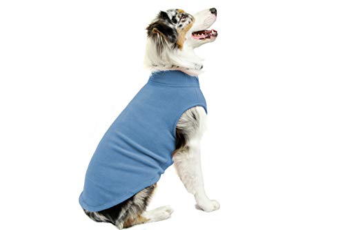 Gooby - Stretch Fleece Vest, Pullover Fleece Vest Jacket Sweater for Dogs, Steel Blue, 3X-Large