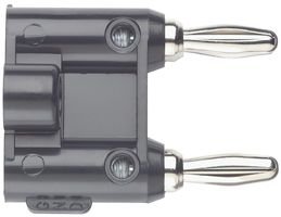 Pomona Electronics MDP-0 Banana Plug, Standard, Double, Black (100 pieces)