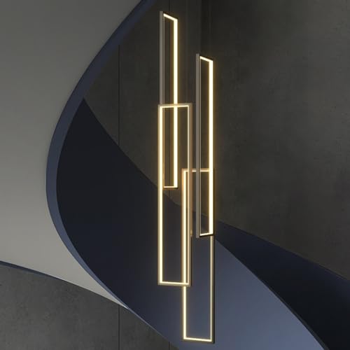 Lustre LED Moderne : Suspension Aluminium pour Éclairer les Plafonds Hauts