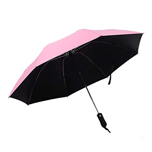 Couleur unie pliable automatique pour femmes hommes Anti-uv Protection anti-pluie Parasol pluie soleil parapluie
