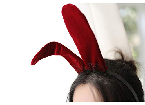 PURSPKXO Sexy Bunny Costume For Women Bunny Girl Senpai Cosplay Costume One Piece Bodysuit: Red