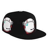 KUPTYEZR Flacher Bill Hut, rote Astronaut Helm Baseball Cap, coole Hip Hop Trucker Hüte verstellbare Papa Caps für Männer für Frauen, siehe abbildung, One size