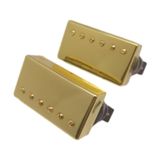 Classic - Juego de 57 pastillas Humbucker para guitarra, 50/50 mm, puente/mástil 2C para accesorios de guitarra Gibson Les Paul Style (dorado)