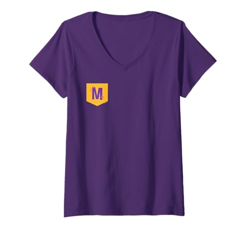 Womens Blippi Meekah Official Pocket Logo V-Neck T-Shirt