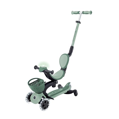 GLOBBER GO-UP Baby Lights 360° – Tretroller, Dreirad und Laufrad für Kinder – höhenverstellbares Kinderfahrzeug – 3rädrig bis 9 Jahre – Bunte LED-Leuchtrollen – salbeigrün GLOBBER GO-UP Baby Lights 360° – Tretroller, Dreirad und Laufrad für Kinder – höhenverstellbares Kinderfahrzeug – 3rädrig bis 9 Jahre – Bunte LED-Leuchtrollen – salbeigrün