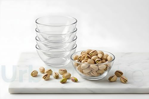 Image of Premium Clear Glass Bowl Set of 4 (180 ml) | Elegant Small Serving Bowls for Dessert, Ice Cream, Snacks, Dry Fruits & Soup | Multipurpose Transparent Kitchen Katori for Daily Use