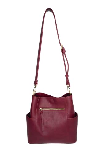 Image of Joy Susan Side-Pocket Bucket Bag: Kayleigh Crossbody