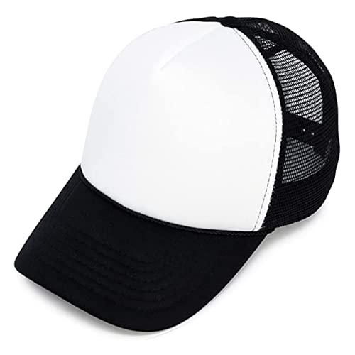 Image of MR.R Sublimation Blanks Polyester Mesh Cap Mesh Hat Two Tone Trucker Summer Mesh Cap with Adjustable Snapback,2pcs per Pack