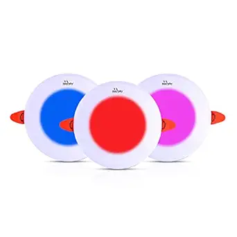 Murphy VIVO 3-in-1 Round LED Conceal Panel Light Color Changing Light (Red/Blue/Pink, 7Watts)