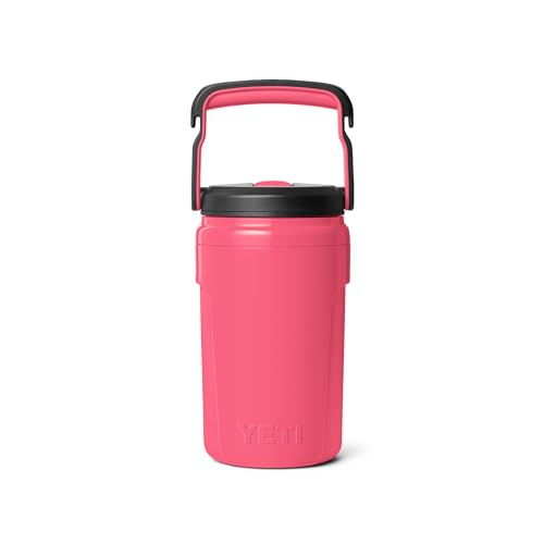 Image of YETI Silo 40 oz Insulated Magslider Straw Cap Water Jug - Leakproof, Lightweight Sports Bottle with Fence Hook Handle - Keeps Drinks Ice-Cold - Ideal for Gym, Sports & Tournaments, Tropical Pink
