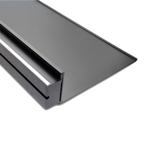 Pływające półki LED, montowany na ścianie, aluminiowy stojak ekspozycyjny ze światłem, nowoczesna półka do przechowywania do sypialni, salonu, łazienki, biura, dekoracyjna organizacja domu
