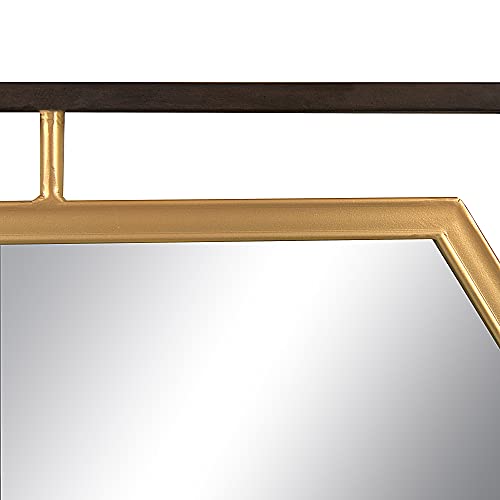 Creative Co-Op Ec0533 2-Tone Hexagon Metal Wall Mirror, Gold #TOP4