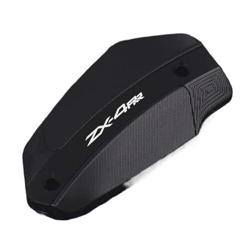 ZX-4R ZX-4RR ZX4R ZX4RR オートバイアクセサリー リアフロントブレーキフルードリザーバーキャップ オイルフィラーキャップ プラグカバーに対応(Front-Black)