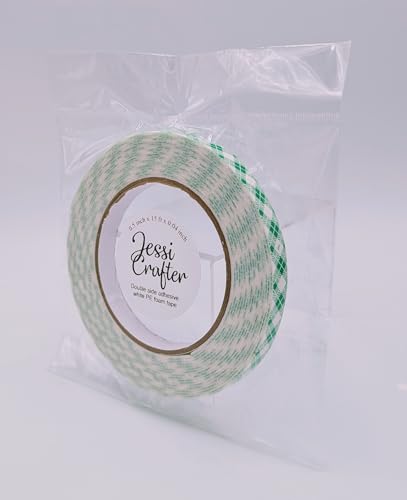 Image of Double Side Adhesive White PE Foam Tape, Strong Adhesion for Mount Bond Attach DIY and Craft Projects. (1 roll) (1 /2 inch x 16ft.)