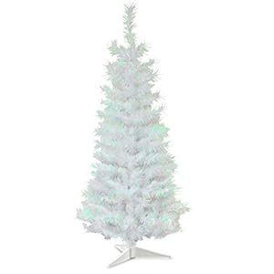National Tree Company Artificial Christmas Tree, White Tinsel, Includes Stand, 3 feet
