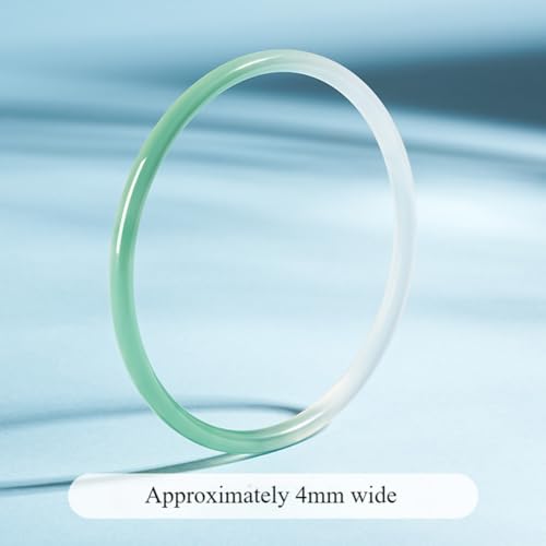 Jadeite Bangle Bracelet for Women, Natural Chalcedony Dainty Bead Design, Gift for Mom Mother's Day4