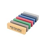 StewMac Fret Erasers, Abrasive Rubber Blocks for Polishing Fretwire and Other Metal, Set of 7 Grits