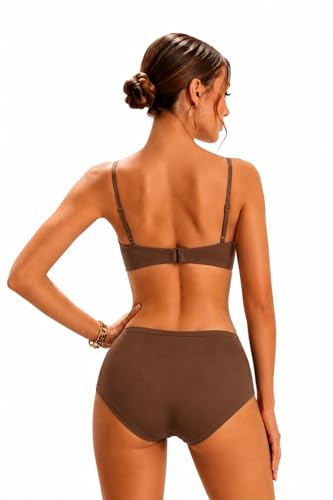 Image of Womens High Coverage Super Soft Elastane Stretch Mid Waist Boy Shorts Panties