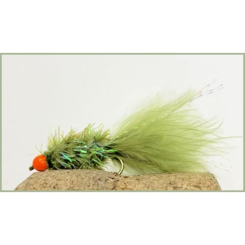 Lot de 6 Double Perle de tête brûlée Olive Fritz, mouches, truite taille 10 Cover