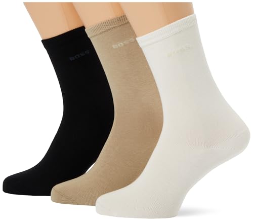 BOSS Women's 3p Rs Uni Logo Cc W Regular Socks, Open Miscellaneous 960, 39-42