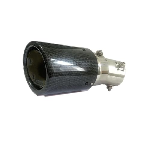 Silenciador de coche universal con tubo de escape curvo y luz LED roja