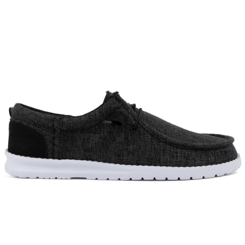 Image of Nautica Men's Comfort Loafers, Slip-On Boat Shoe, Lightweight Casual Stretch Sneaker-Rushford