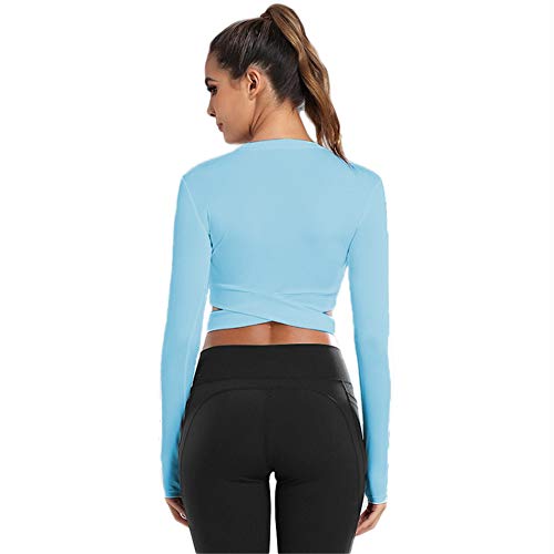 SotRong Naadloos loophemd voor dames, met korte mouwen, cropped top, sport, fitness, bovenstuk - Image 6