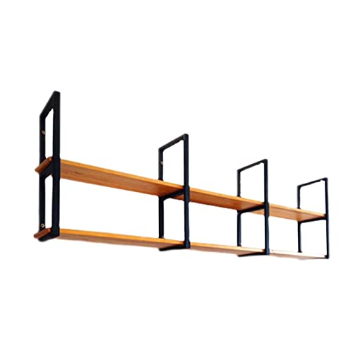 Schwarzes Hängendes Weinregal - Decke Weinglashalter, 2-stöckiges...