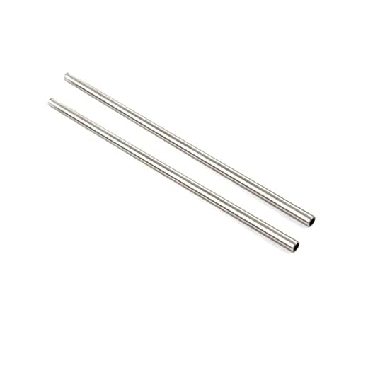 2 Stück 304 Edelstahl gerade Rohrleitung OD 8 mm x 6 mm ID, Länge 250 mm Edelstahlkapillarrohr