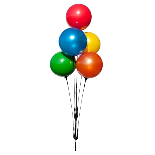 Image of Reusable Outdoor Balloon Clusters - Helium Free, All-Weather, Durable, Plastic Balloons for Advertising, Real Estate, Grand Openings & Events (Red, Yellow, Blue, Green, Orange)