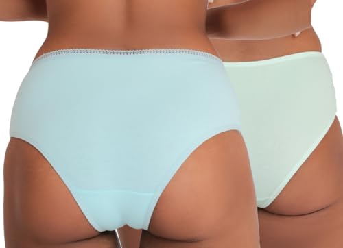 Image of EL ELGANTEWomen's Seamless Mid Waist Hipster Panty Combo in Super Soft Cotton Blend | Hipster Panty | Pack of 2 | Multicolor