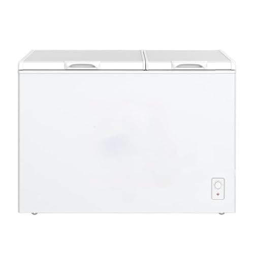 Chest Freezer 10.0 Cu.ft Double Door Deep Freezers with Removable Baskets,Automatic Defrosting
