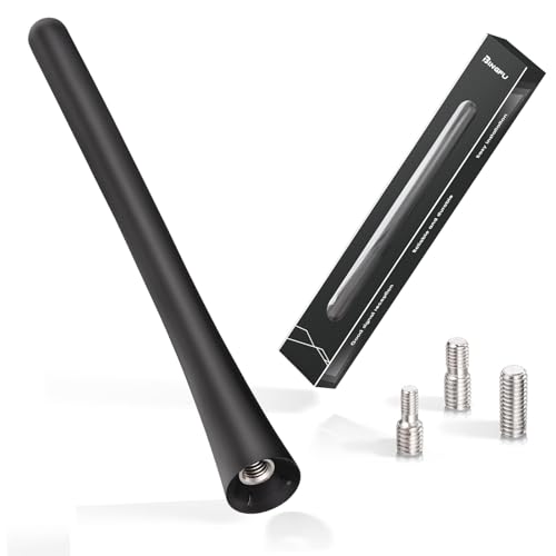 Bingfu Antenne Radio Voiture Courte Universel Amplifiée Autoradio FM AM 16 cm Toit Noyau de Cuivre à Haute Conductivité Puissante pour Tuner Stéréo Auto...