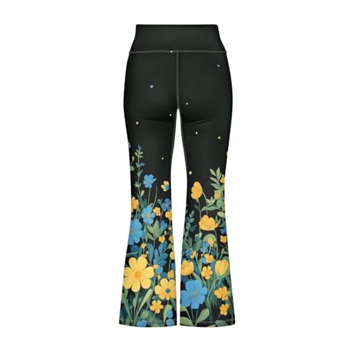 Flower Girls Flare Leggings Yoga Dance Pants Kids Bell Bottoms School Preppy Teen High Waist Athletic 7-14 Years3