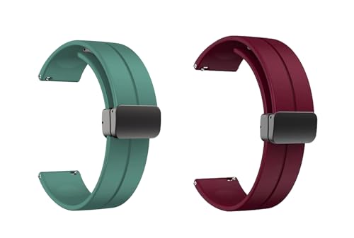 Image of IIK COLLECTION 22mm Silicone Strap for Smart Watches | Combo Pack Compatible With Noise, Fireboltt, Boat Xtend, Pebble, Boat Flash, Noise Color Fit, Ultra Smart Watch & All Watches