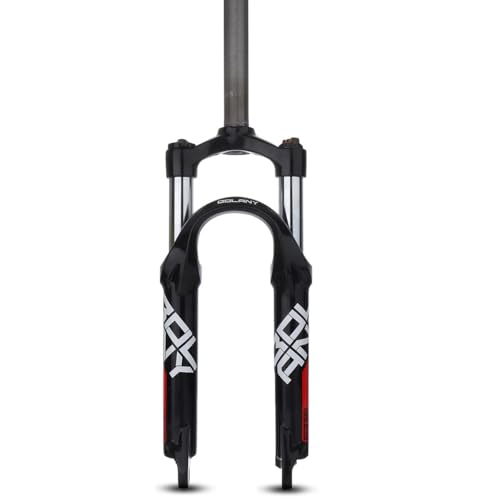WIQUYBML Horquilla de suspensión para Bicicleta de montaña BMX de 20 Pulgadas, Tubo Recto de 1-1/8', Horquilla Delantera de 80 mm de Recorrido, Cierre rápido, Freno de Disco de 9x100 mm, bl