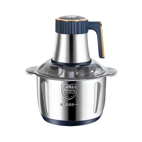 Yobuisg フードプロセッサー5L大容量 チョッパー 電動 多機能電気肉挽き器 高速拌のための高効率モーター 高速チャーン 高温耐性 肉?机 ステンレス製洗面器 家族のニーズに応える大容量 高性能 便利 傷や落下に強い ソフトとハードの自選択 環境保護