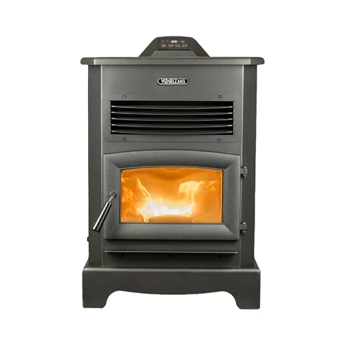 Vogelzang WiFi Pellet Stove on Pedestal, 3,000 Sq. Ft., 170lb Hopper