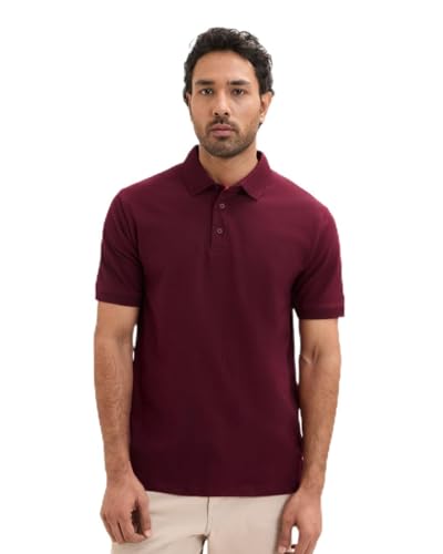 Image of LUDIC Core Polo T-Shirt, Dailymove Collection | Regular Fit | Stand-up Collars | 100% Organic Cotton, 240 GSM | Lightweight & Comfortable |Everyday Essential | Polo T-Shirt for Men